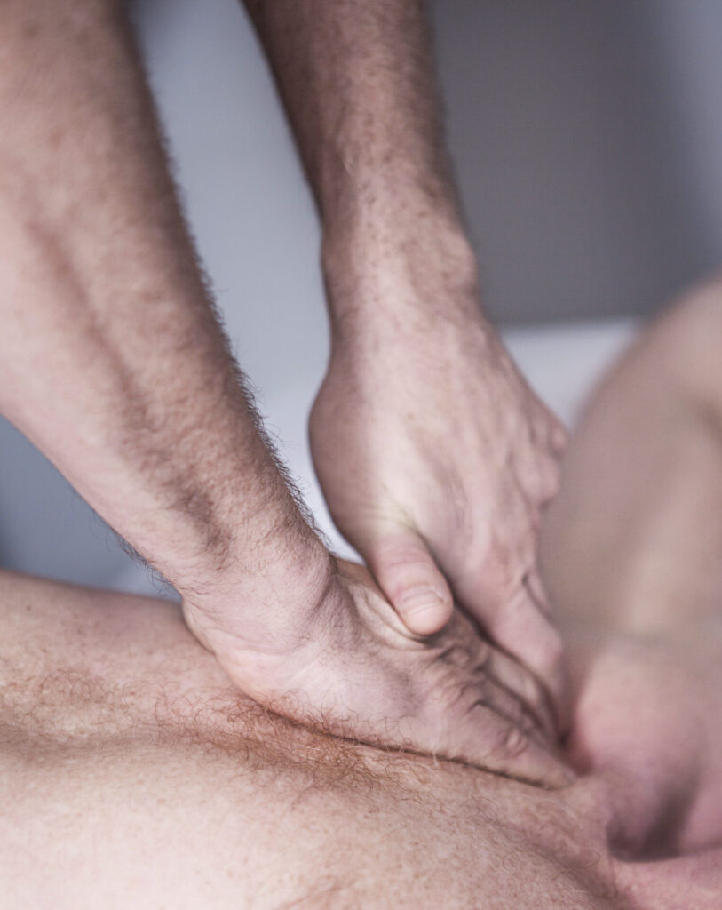 myofascial release on neck area